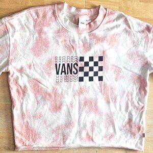 Vans pink tie crew neck sweatshirt